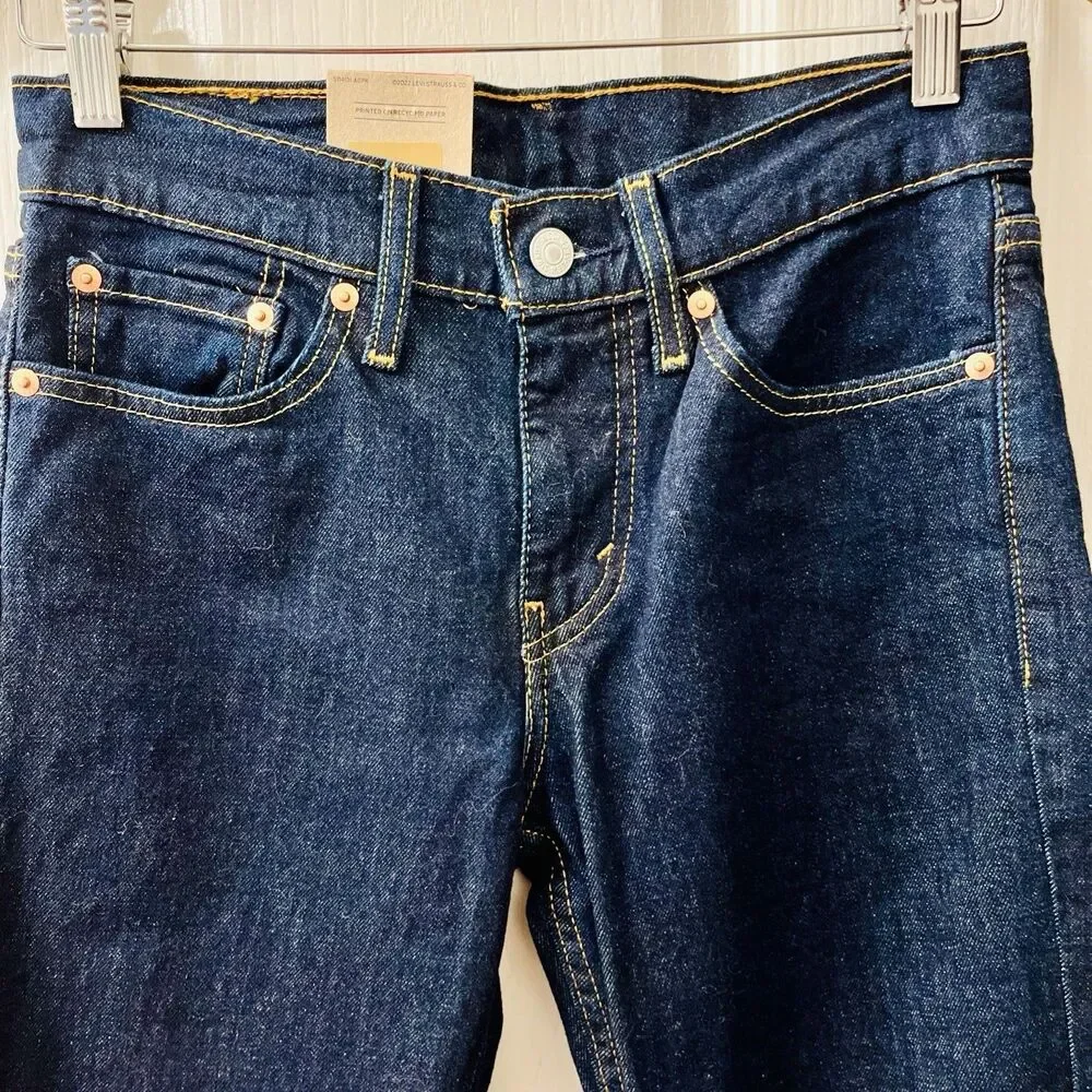 Levi's 511 Slim Fit Men's 28x30 Dark Hollow Blue Denim Jeans Stretch fits 29x30‎